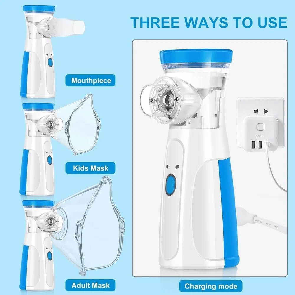 Portable Mesh Nebulizer, Quiet and Compact Nebulizer Machine for Adult and Kids, Wireless Vaporizer Machine -Quick Relief