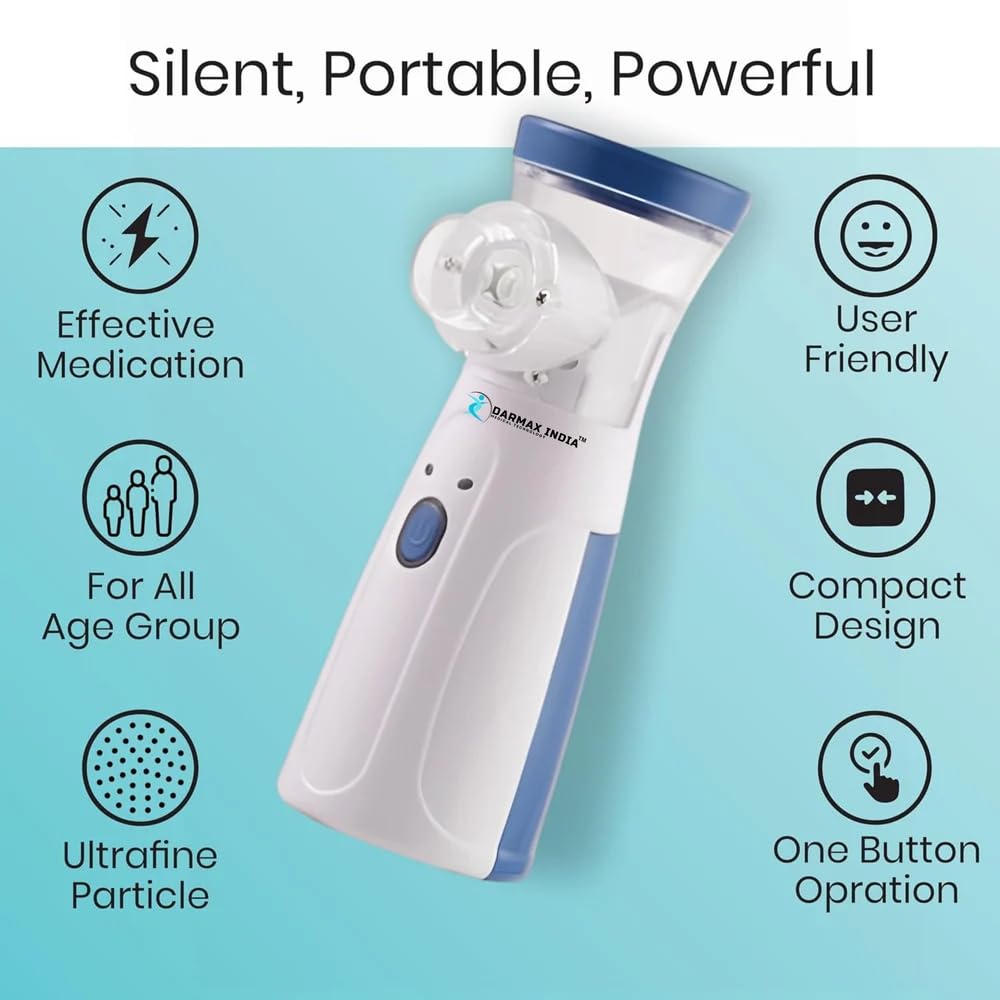 Portable Mesh Nebulizer, Quiet and Compact Nebulizer Machine for Adult and Kids, Wireless Vaporizer Machine -Quick Relief
